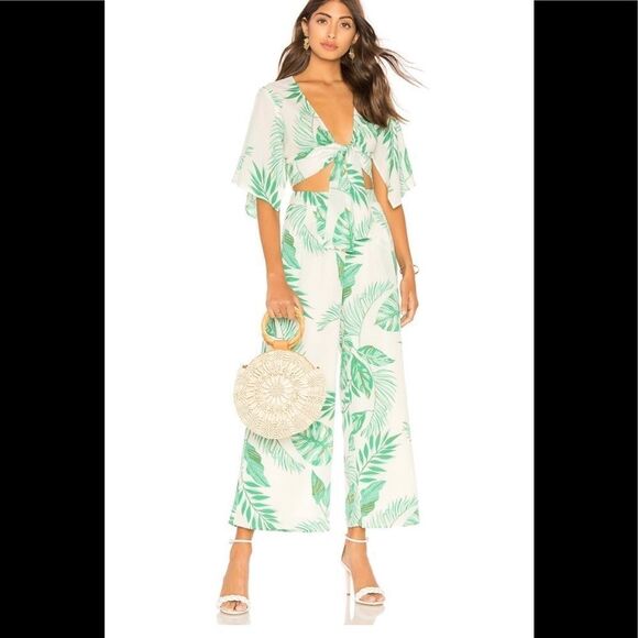 J.O.A. New with tag Printed Ivory green Wide - Picture 2 of 16